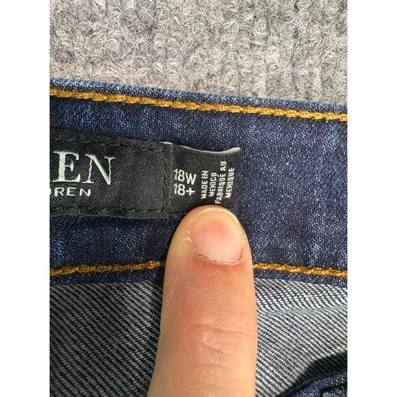 Ralph Lauren Black Label jeans dark wash Women's Size 18W - Picture 7 of 8